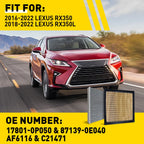 Combo Set Engine & Cabin Air Filter for Lexus RX350/RX350L (2016–2022)