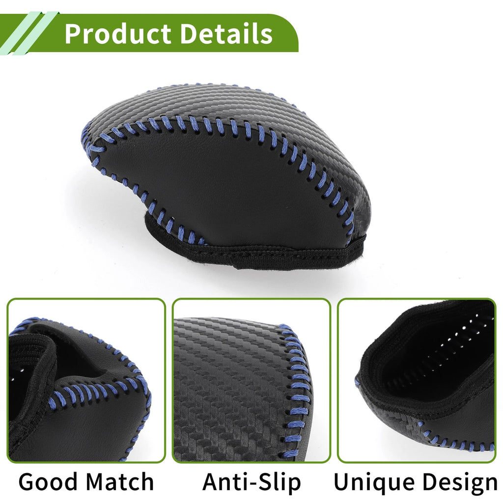 Gear Shift Knob Cover for Toyota RAV4 (2019–2024) Black Carbon Fiber Blue