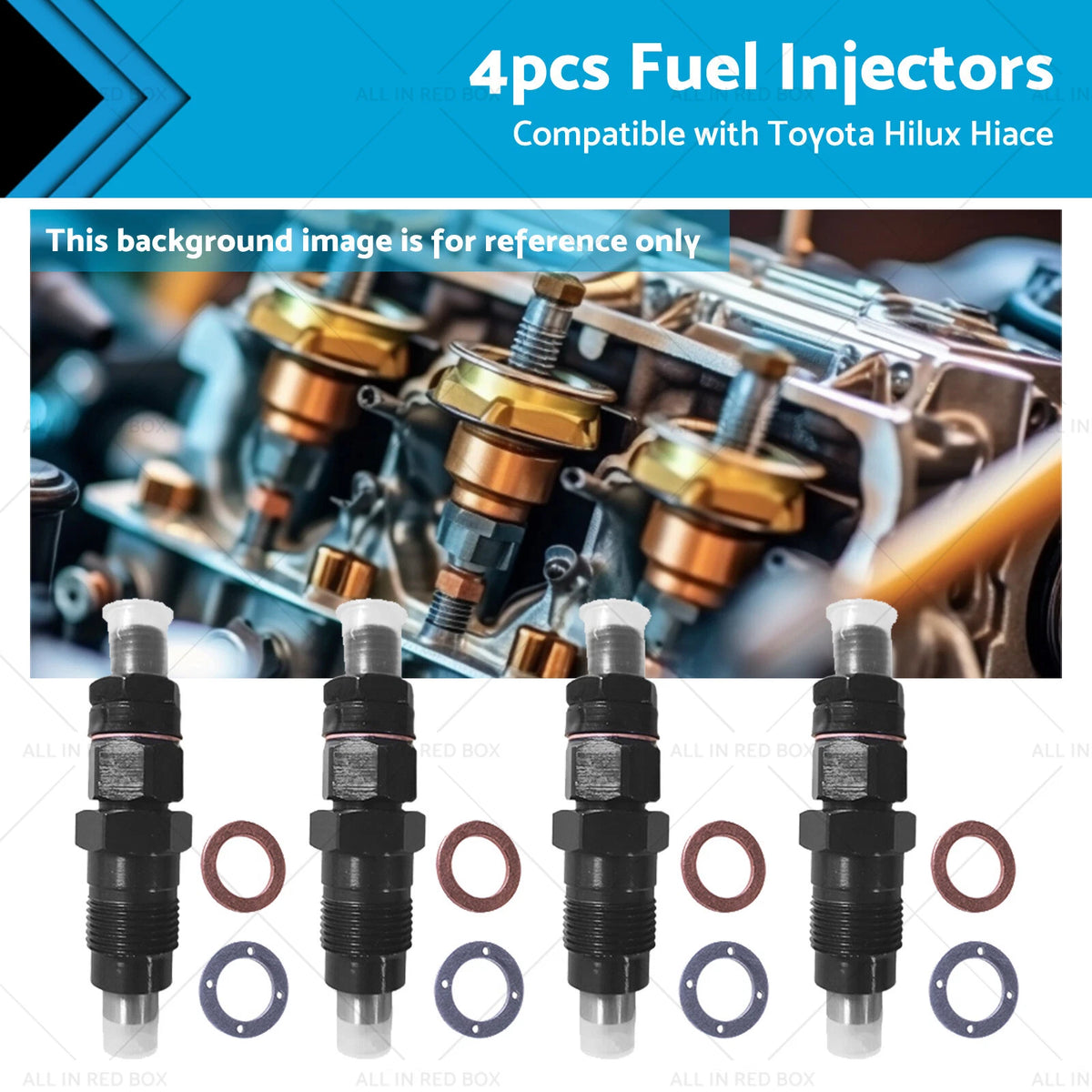 4X Diesel Fuel Injector for Toyota Hilux LN167R (1997–2005) 23600-54210