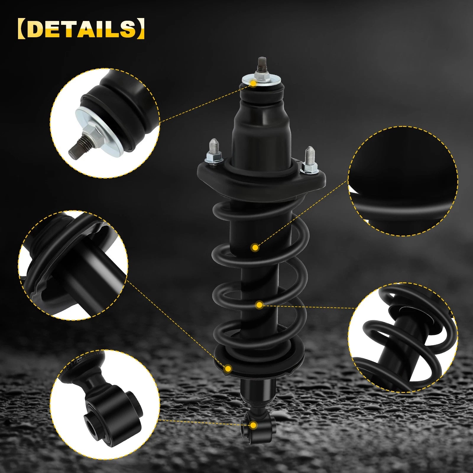 Set of 2 Rear Complete Struts with Coil Springs for Honda Civic