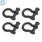 Set of 4 Bow-Shaped D Ring Shackles 3/4" Screw Pin 4.75 Ton