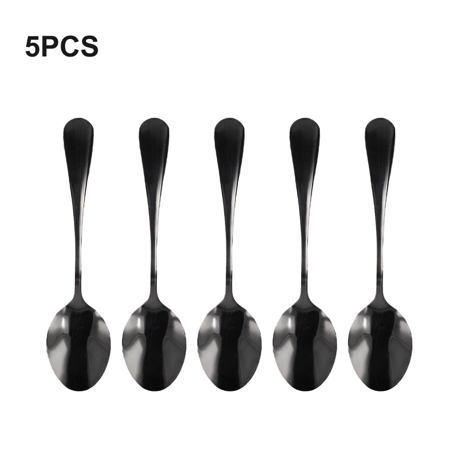 Set of 5 Stainless Steel Teaspoons for Home Use