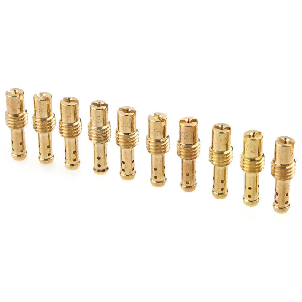 10 Pcs Carburetor Pilot Jets 8 Bleed Holes for Mikuni VM TM TMX
