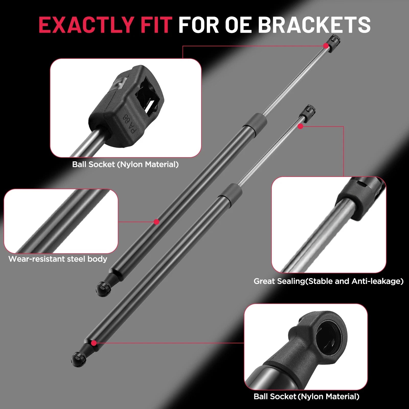 2PCS Rear Tailgate Lift Supports Struts for Lexus RX350 RX450h (2010-2015)