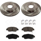 Brake Disc and Pad Kit for Honda Fit (2009–2013) Natural Cast Iron Front