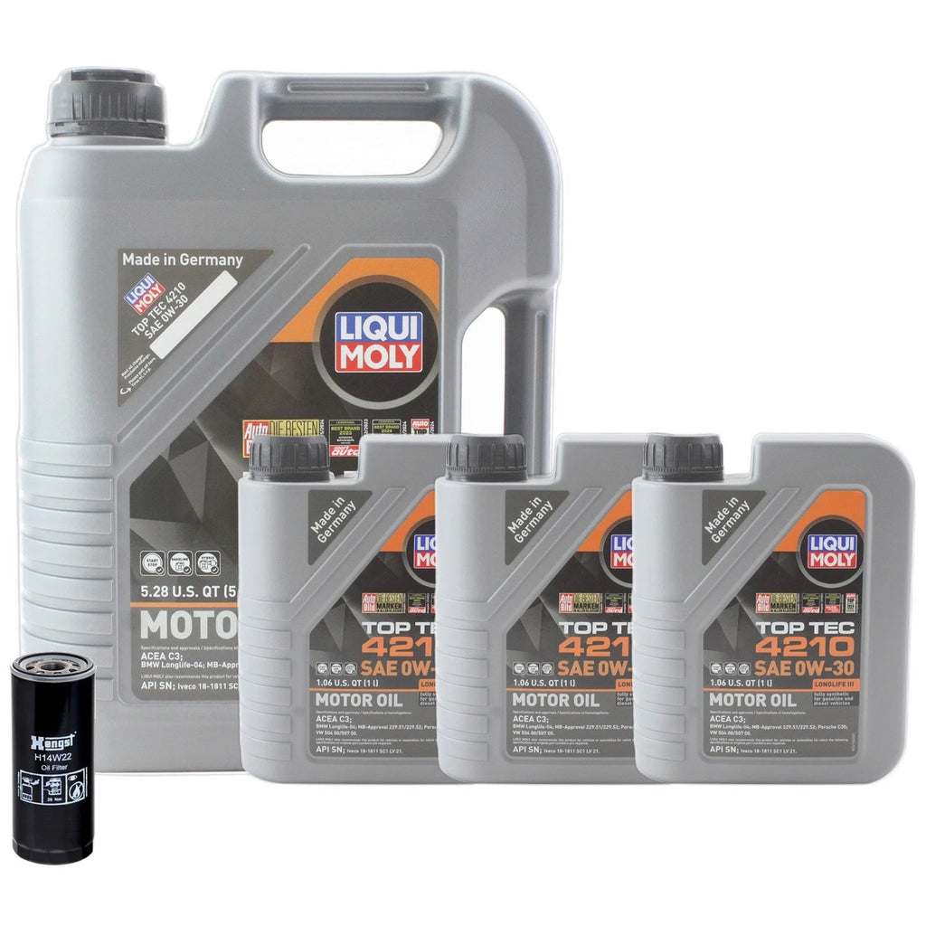 Liqui Moly Top Tec 4210 0W-30 Engine Oil Change Kit for Audi A6 Quattro (1998–2011)