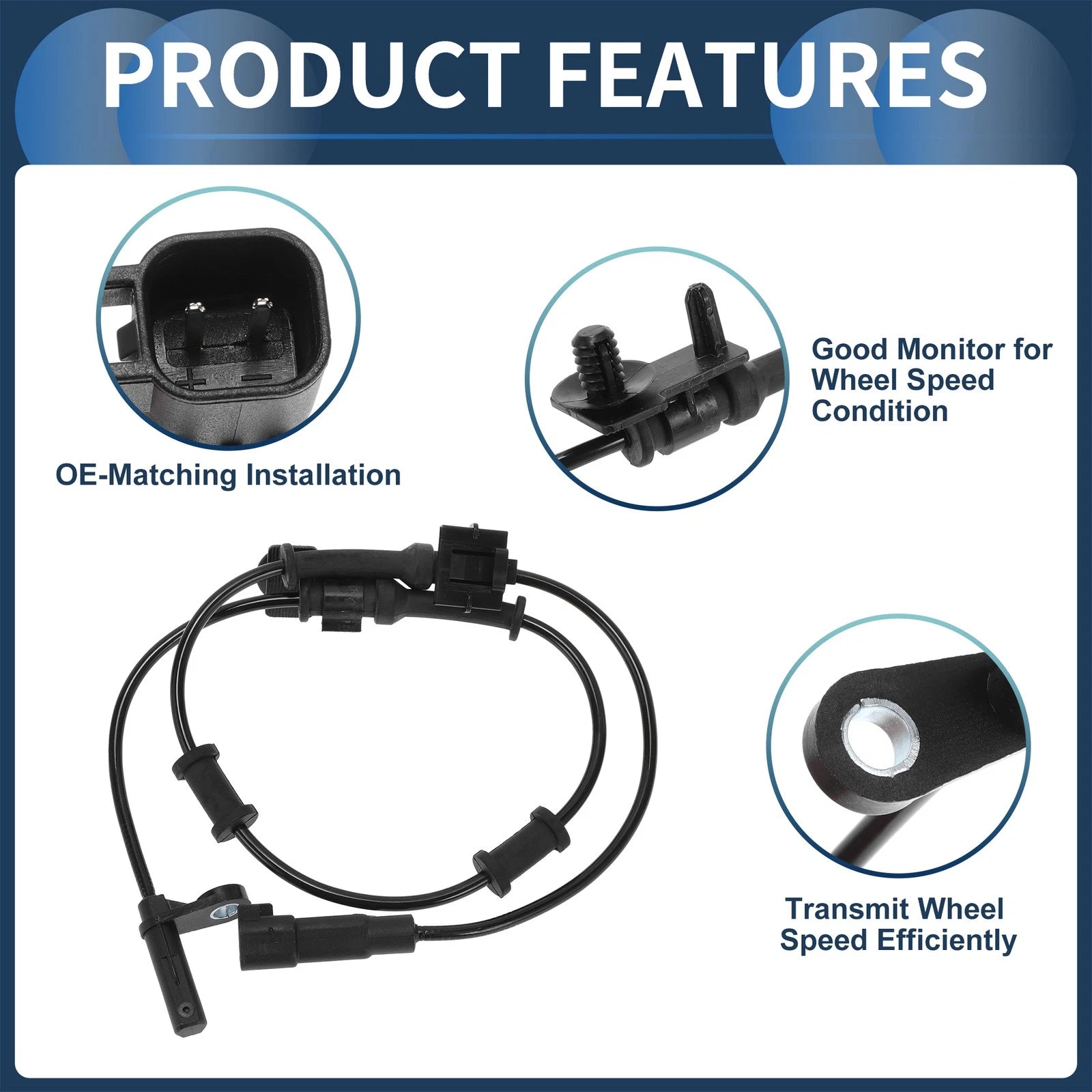 ABS Wheel Speed Sensor No. 4779639AB for Chrysler 300 (2011–2014) RWD Front