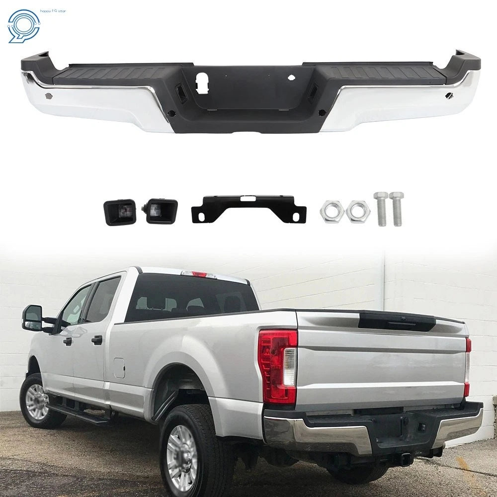 Chrome Rear Step Bumper Assembly for Ford F-250 F-350 Super Duty (2017–2022)