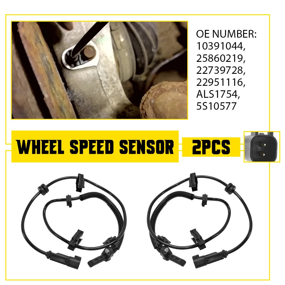 2X ABS Wheel Speed Sensor for Buick Enclave, Chevy Traverse, GMC Acadia (2008–2017)