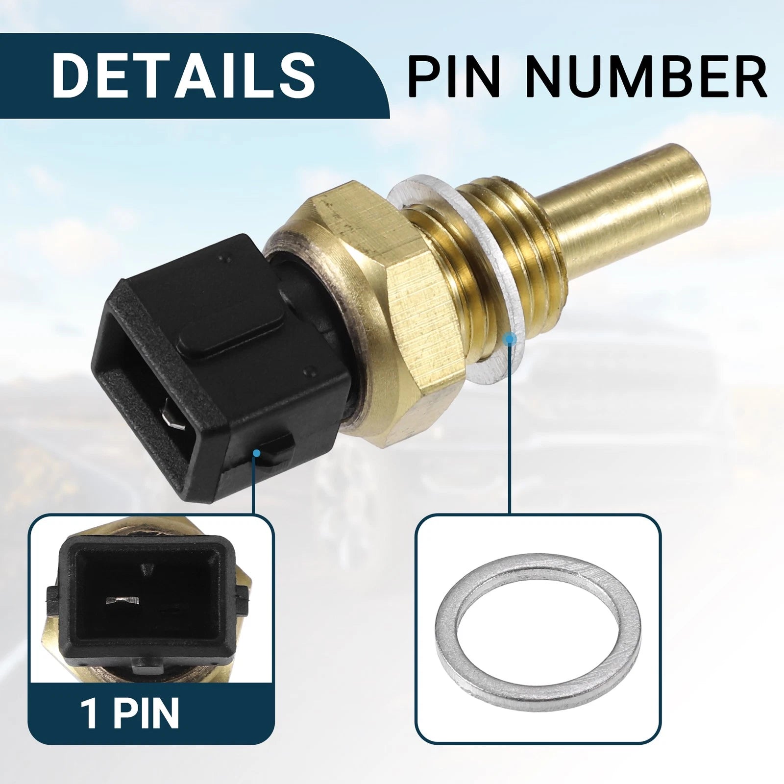Coolant Temperature Sensor for BMW Z1 (No. 12621710511) 1Pcs