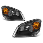 Set of 2 Black Housing Amber Side Headlight Lamps for Chevy Cobalt (2005–2010)