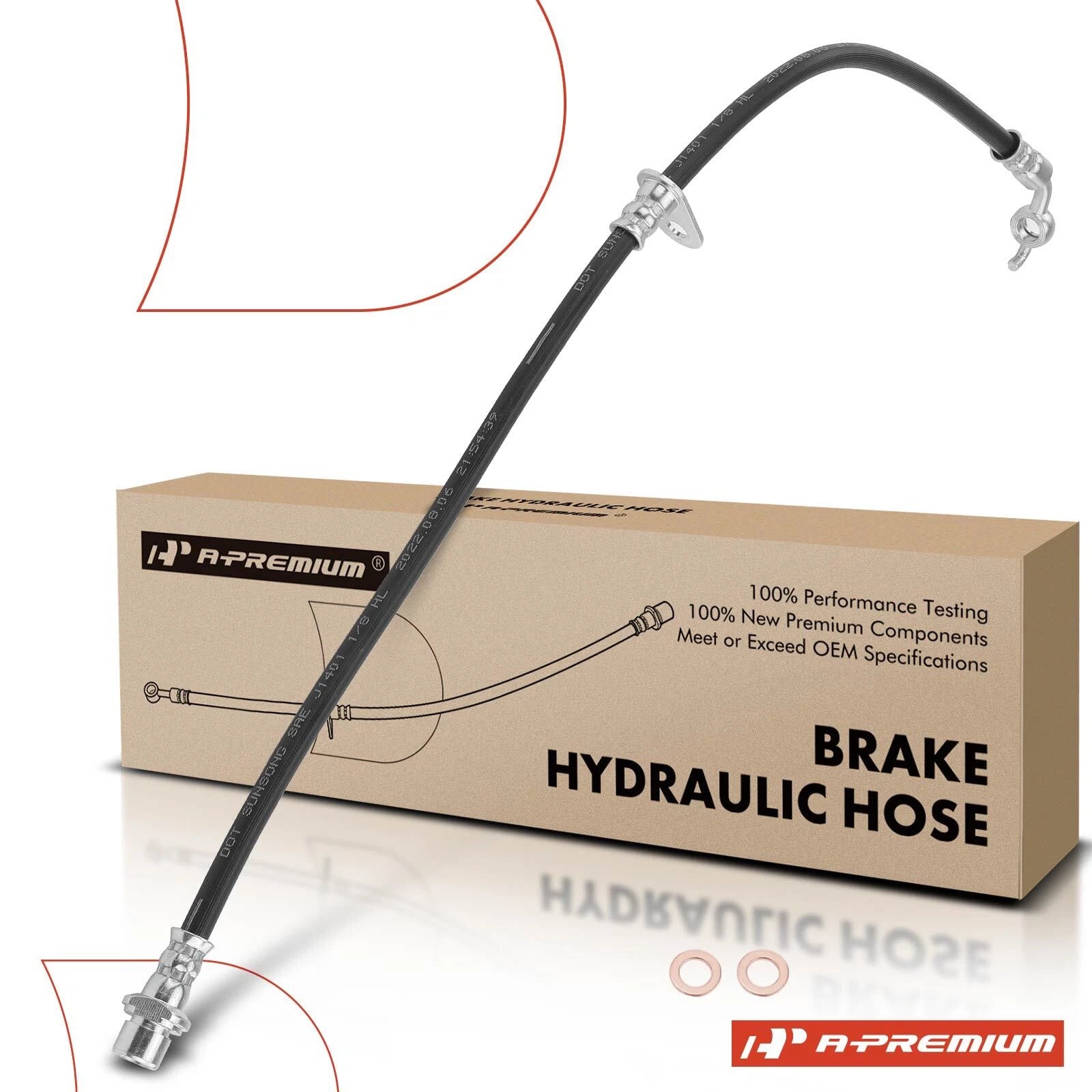 Front Right Brake Hydraulic Hose with Bracket for Toyota RAV4 (2001–2005)
