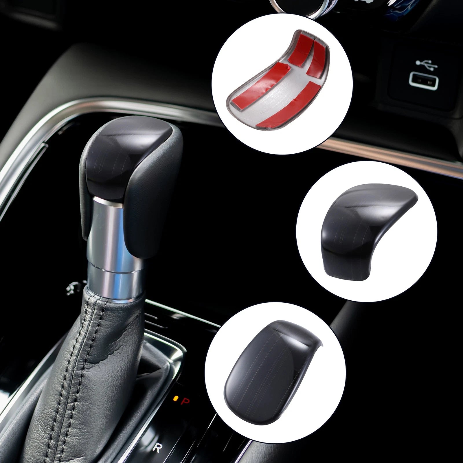 Gear Shift Lever Head Knob Cap Cover for Honda Accord (2018–2022) Black