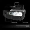 LED Fog Light Lamp Set for Ram 1500 (2019–2021) w/ Bezel Cover + Switch Chrome