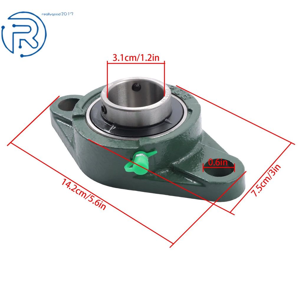 2X Pillow Block Bearings for UCFL206-20 (1-1/4" Bore)