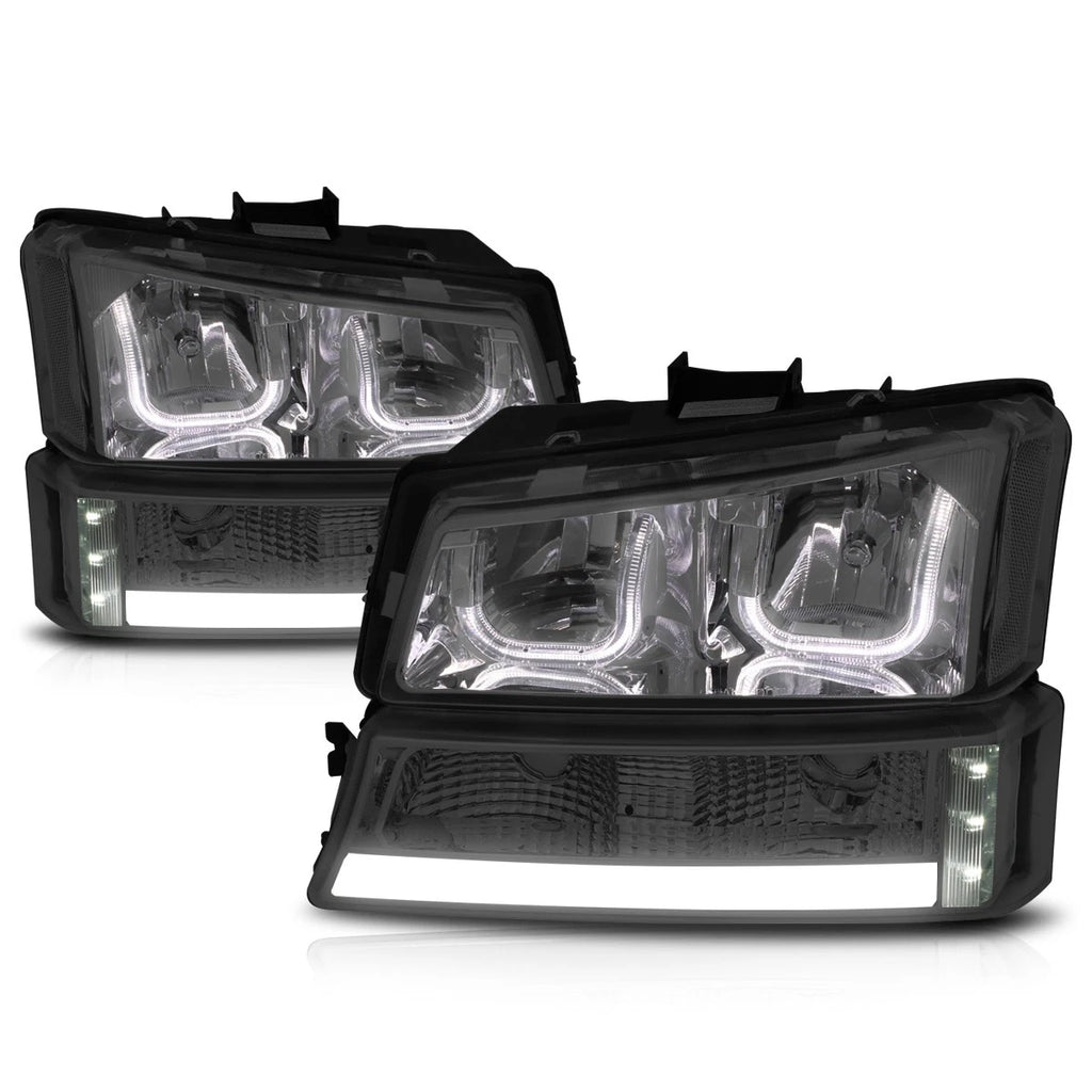 LED DRL Bar J-Halo Headlights for Chevy Silverado/Avalanche (2003–2006)