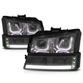 LED DRL Bar J-Halo Headlights for Chevy Silverado/Avalanche (2003–2006)