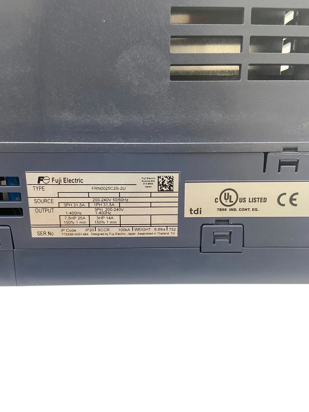 Fuji Electric FRN0025C2S-2U Variable Frequency Drive for FRENIC-Mini (C2)