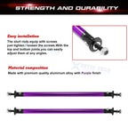 Purple Bumper Lip Splitter Strut Rod Tie Support Bar for Dodge (7.87")