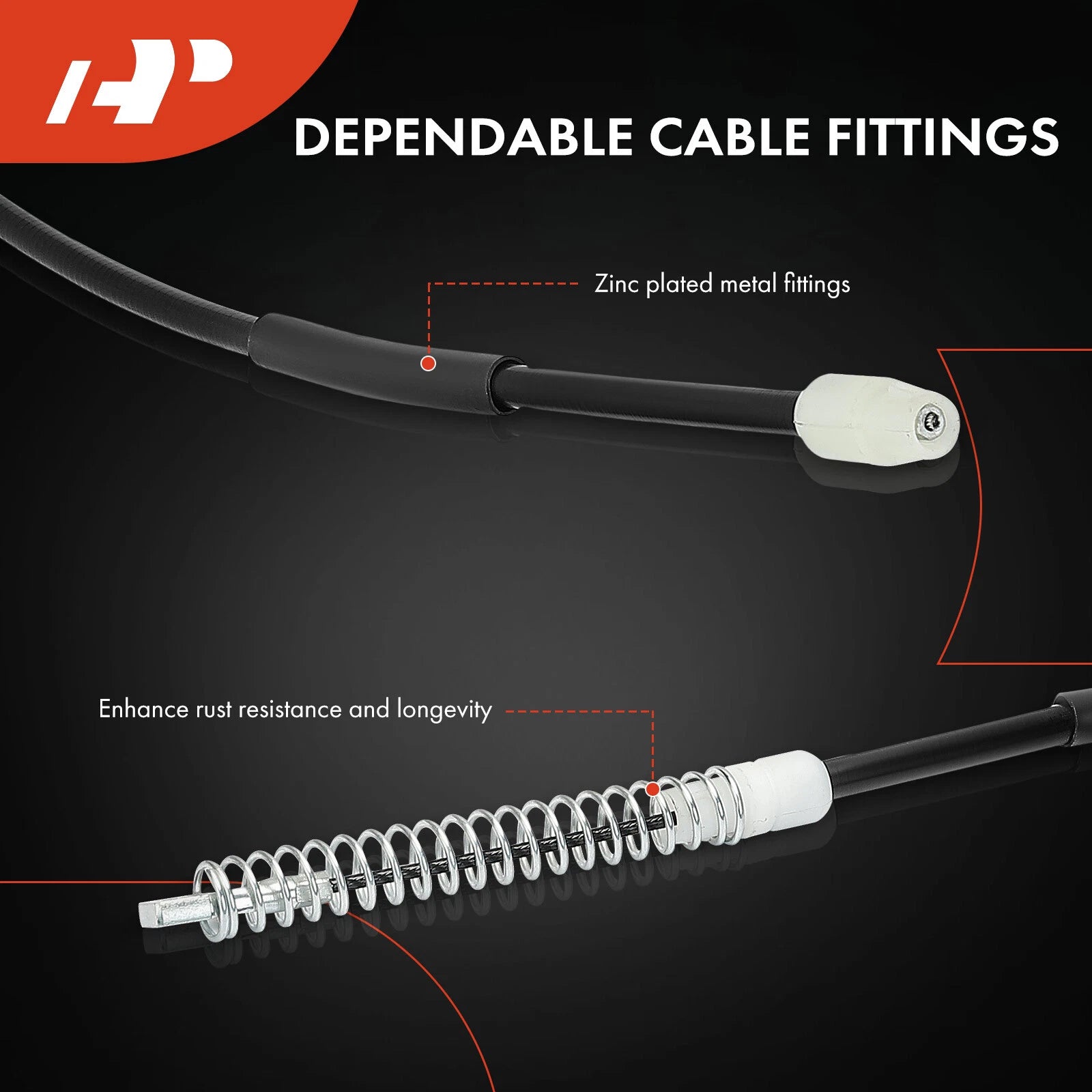 2X Rear Left & Right Parking Brake Cables for Chevy Express 3500 (2003–2023)