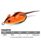 5cm 9g Soft Bait with Double Hook for Freshwater Bass