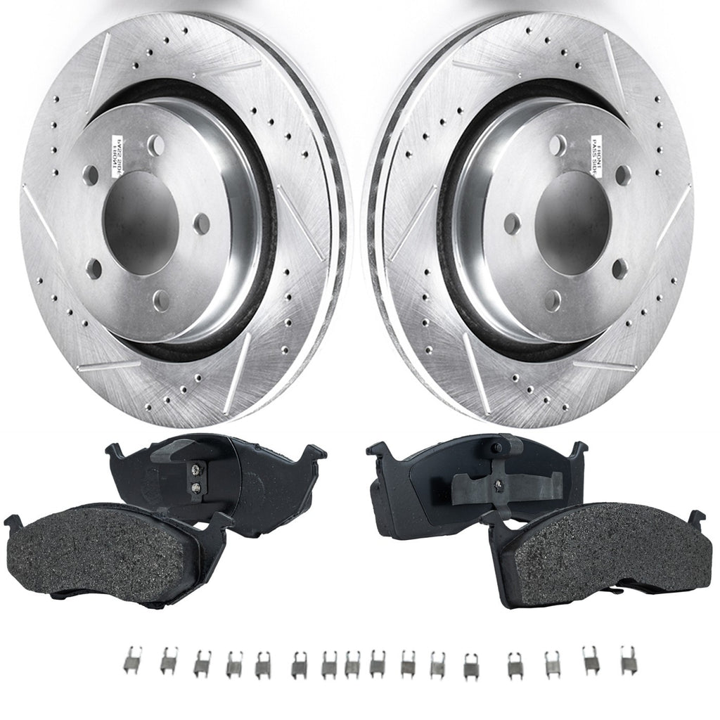 Set of 2 Brake Disc and Pad Kits for Chrysler 300 (2000–2004)