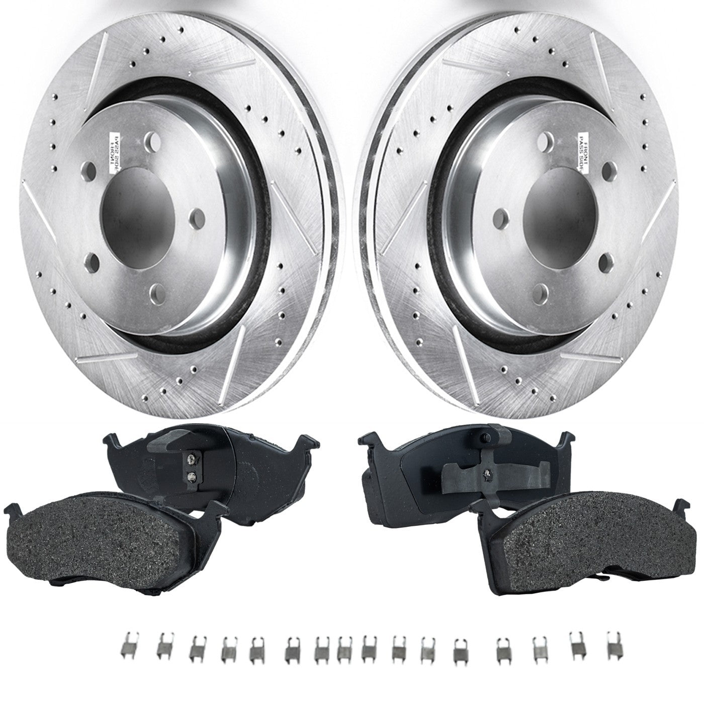 Set of 2 Brake Disc and Pad Kits for Chrysler 300 (2000–2004)