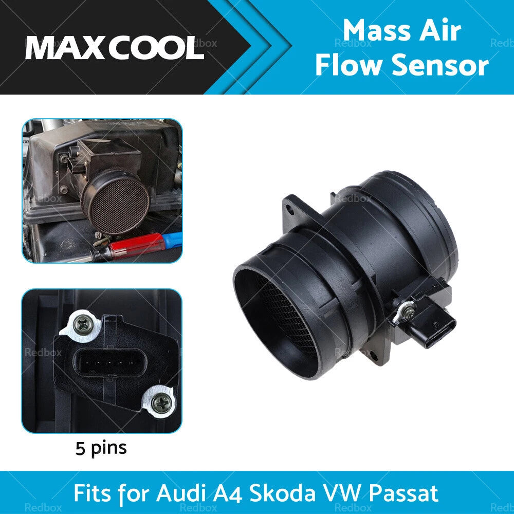 MAF Mass Air Flow Sensor for Audi A3 A4 A5 Q3 Q5 Q7 TT VW Golf Jetta (2000–2023)