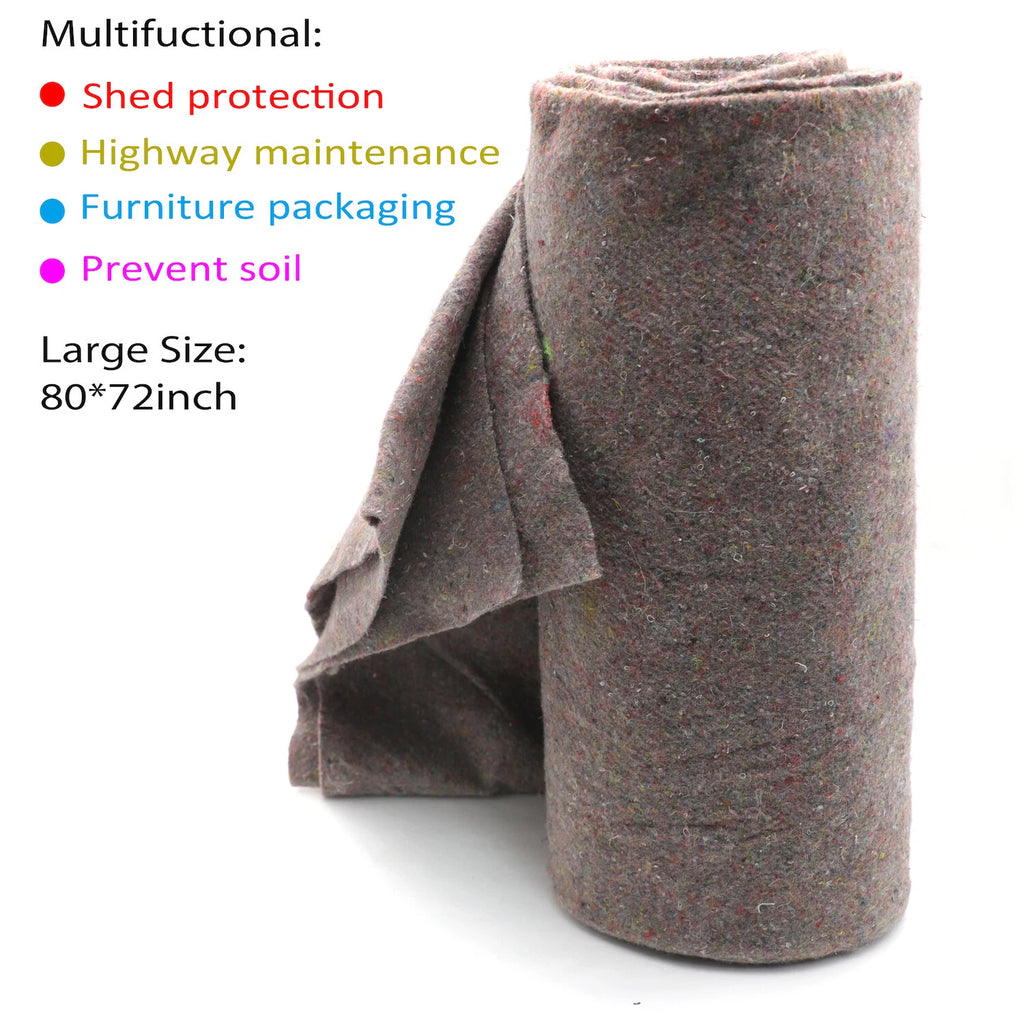 Set of 4 Heavy Duty Textile Moving Blankets 80" x 72"