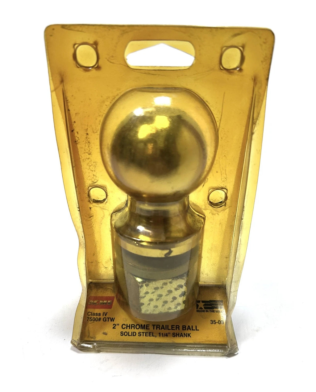 Set of 2 Chrome Solid Steel 2'' Trailer Balls 1 1/4'' Shank
