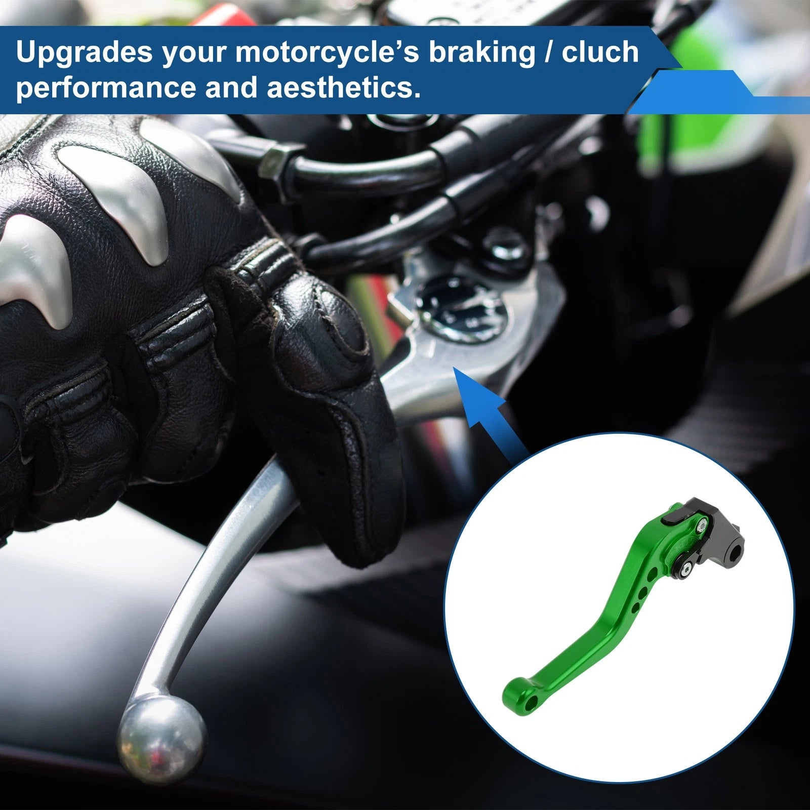 Adjustable Short Brake Clutch Levers for Honda CB599/CB600 Hornet (1998–2006) Green