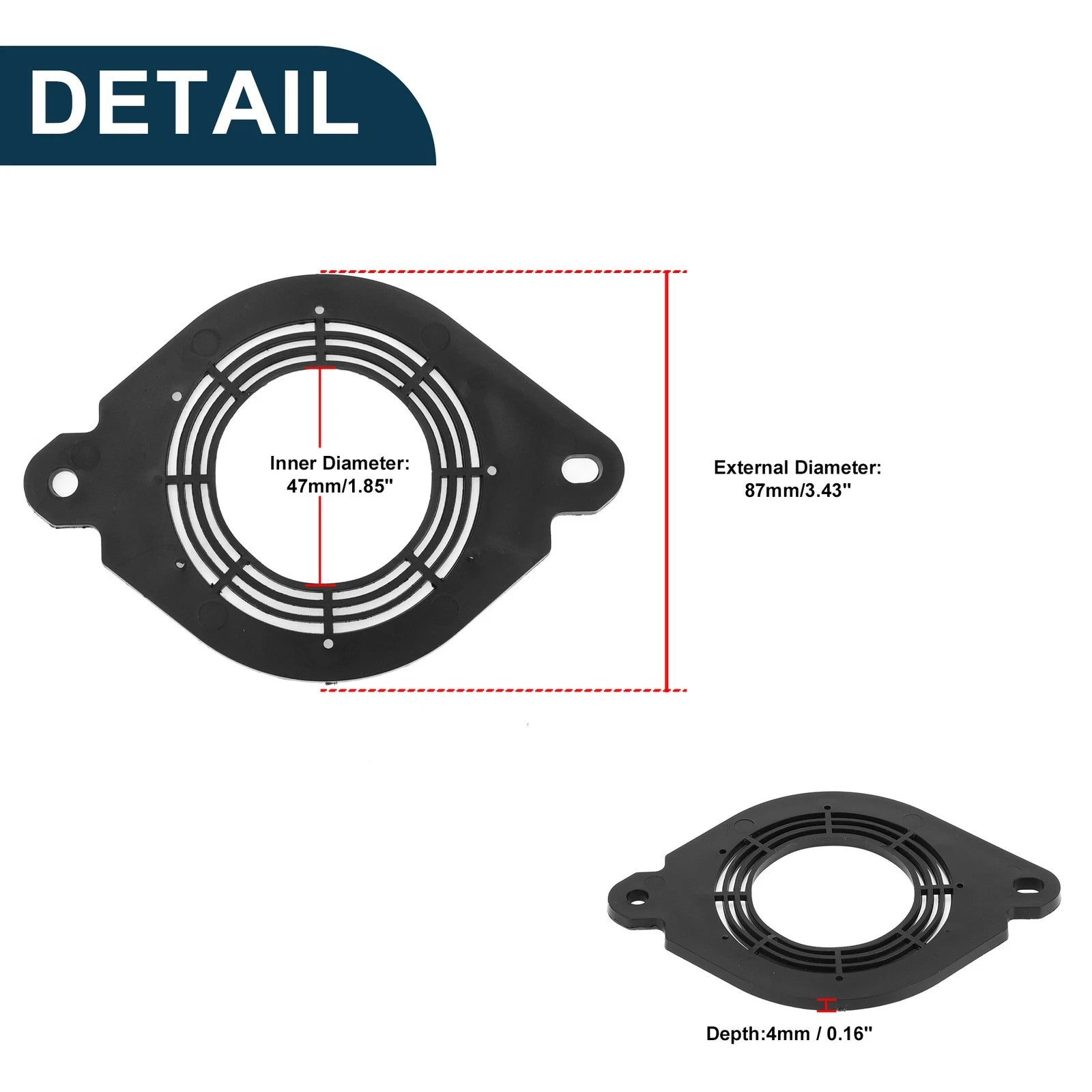 2X Speaker Spacer Ring Adapter for Mazda (ABS)