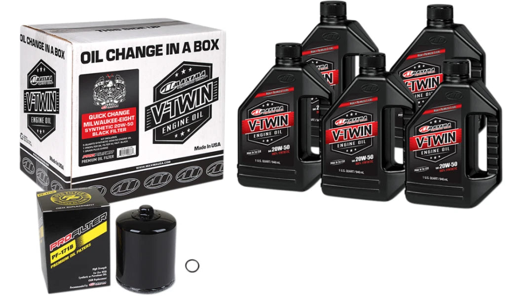 Oil Change Kit for Harley M8 (Full Synthetic 20W-50)