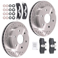 Front Drilled Slotted Brake Rotors & Pads for GMC K1500 Suburban (1992–1999) S5569