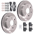 Front Drilled Slotted Brake Rotors & Pads for GMC K1500 Suburban (1992–1999) S5569