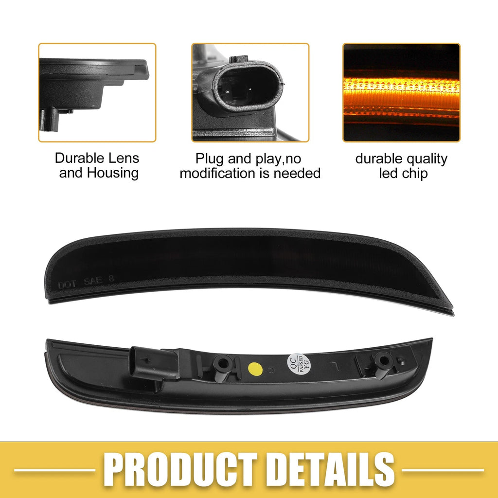 2X Front Rear LED Side Marker Light 68214405AA for Dodge 