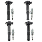 Set of 4 Ignition Coils & Spark Plugs for Kia Rio Rio5 (2006–2011) UF-499