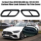 Carbon Look Exhaust Tip Cover for Mercedes-Benz C-Class W206 AMG-Line (2022–2025)