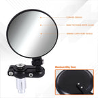 3" Round Convex Rear View Side Mirror for Naked Bike Cruiser (Universal)