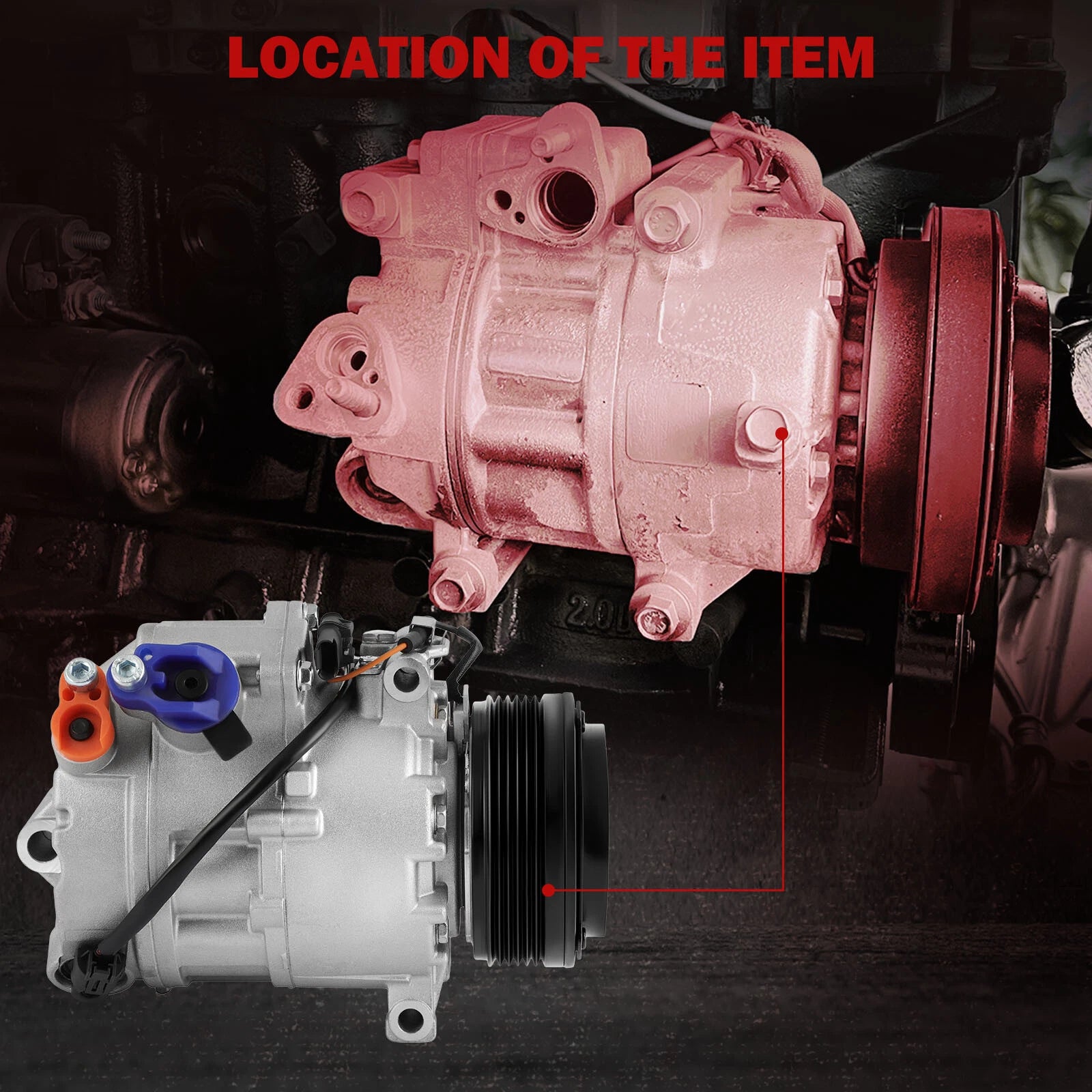A/C Compressor with Clutch for BMW X5 3.0SI (2007-2009)