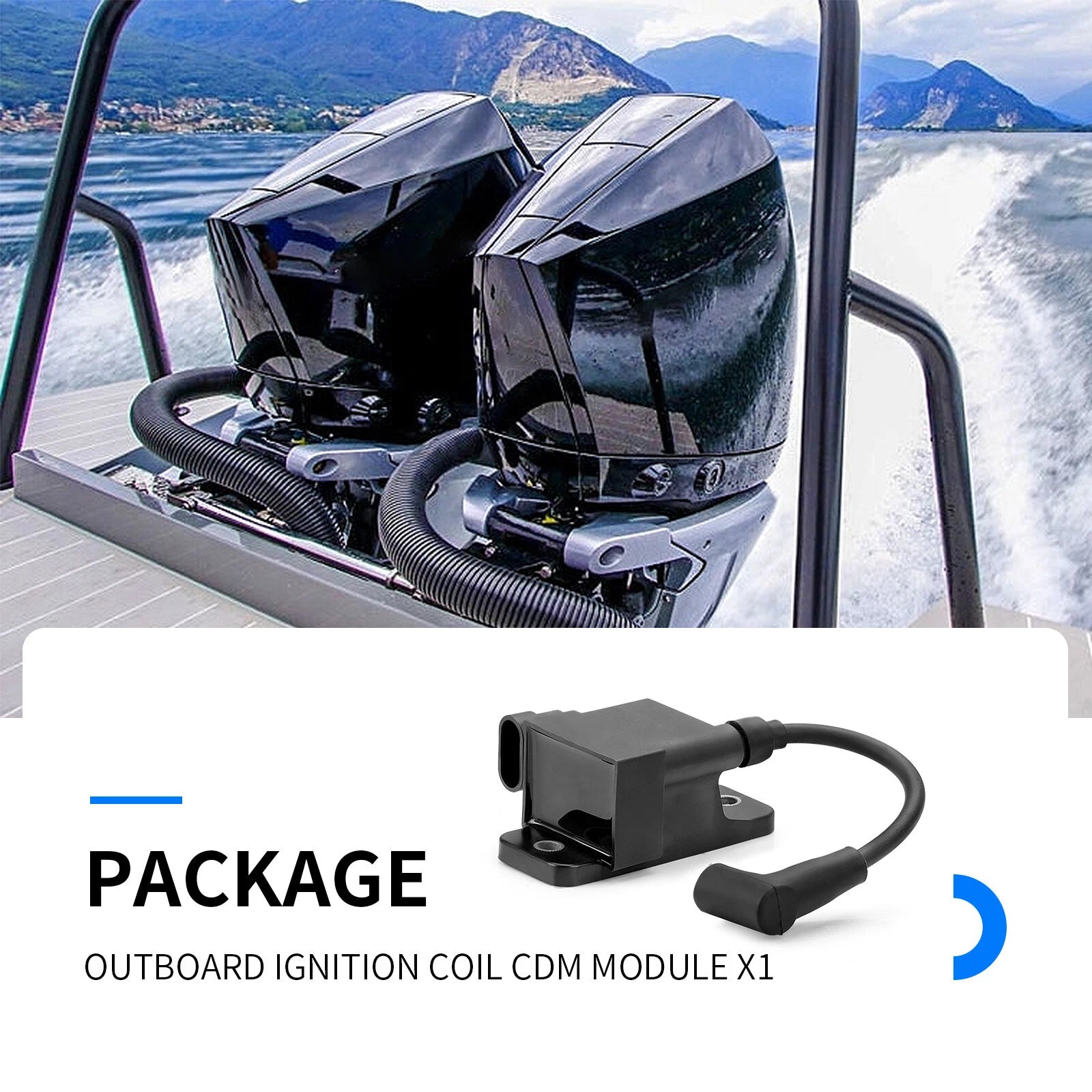 Outboard Ignition Coil CDM Module for Mercury MerCruiser (827509A10, 114-7509)
