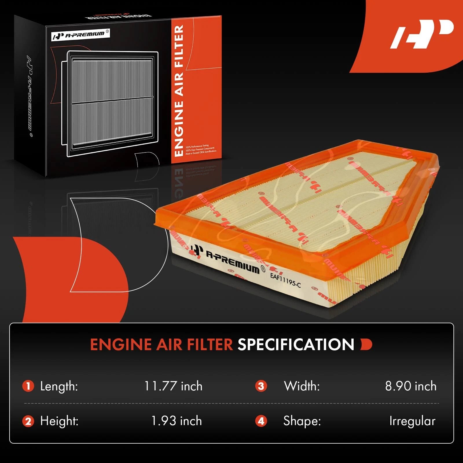 2X Engine Air Filter for Jeep Grand Cherokee WK2 (2022–2024) 5.7L
