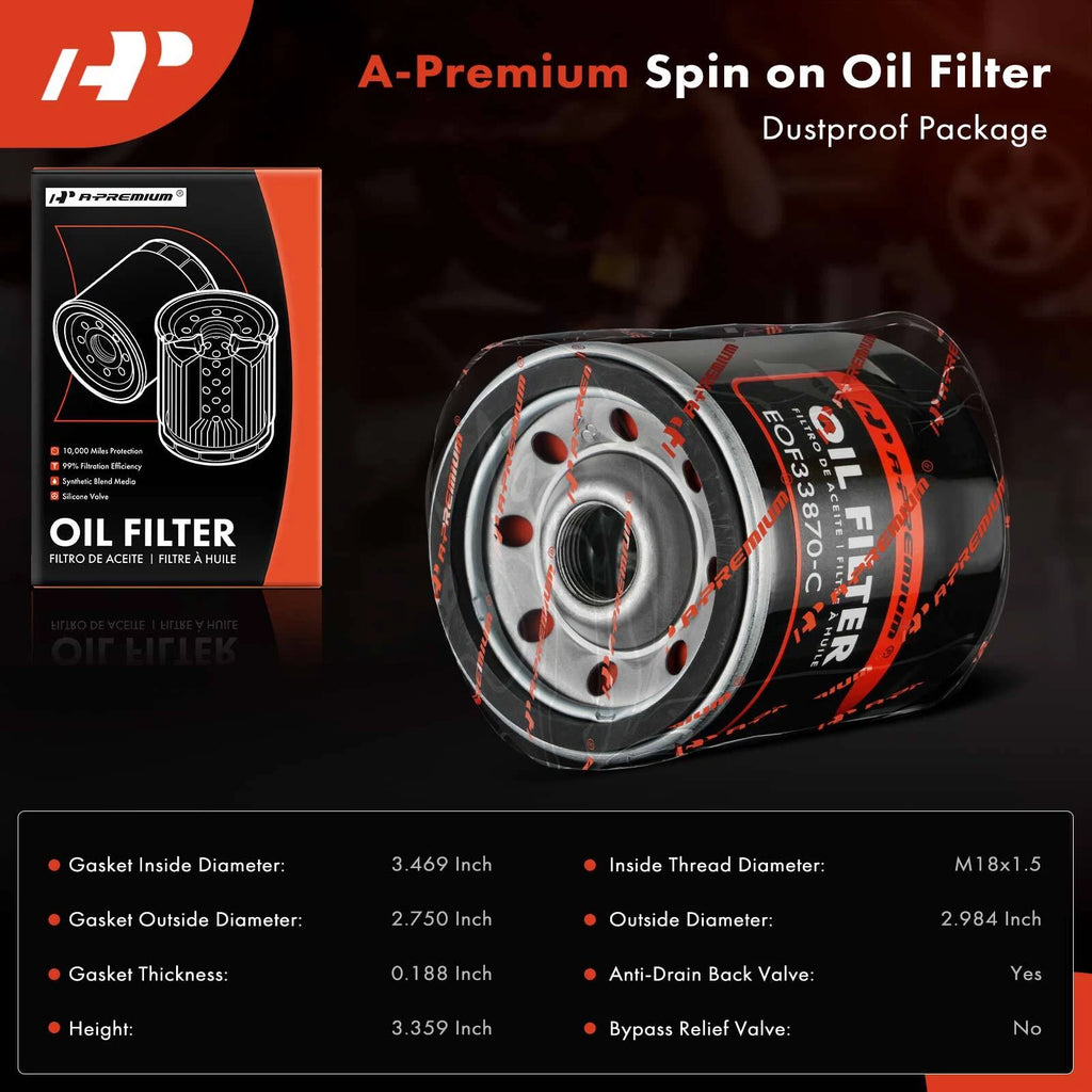 Engine Oil Filter for Jeep Cherokee (1984–1986) & Suzuki Forenza (2004–2008)