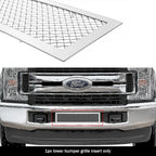 Stainless Chrome Mesh Grille Insert for Ford F-250/F-350 (2017–2019)