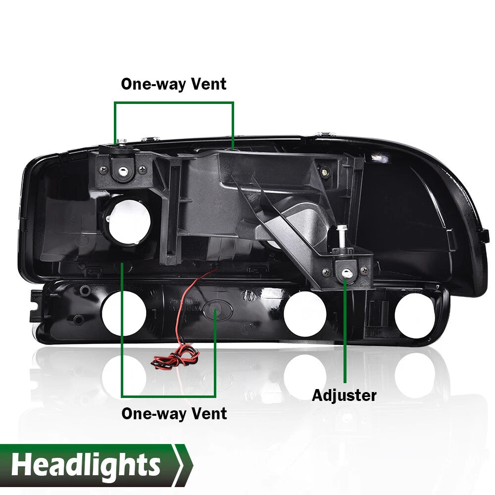 LED DRL Headlights with Bumper Lamps for GMC Sierra Yukon (1999–2007)