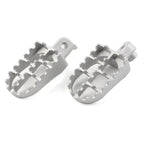 Universal Motorcycle Wide Foot Pegs for Bike Racing Silver