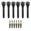 Set of 6 Ignition Coils & Iridium Spark Plugs for Acura TSX, Honda Accord V6 (2003–2007)