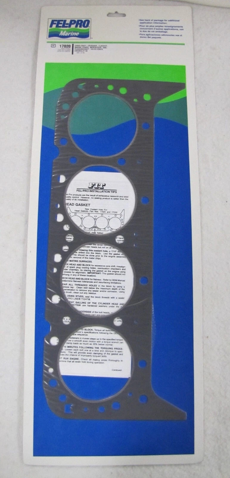 Marine Head Gasket for Mercruiser V8 (5L) Volvo OMC Cobra (FELPRO 17020)