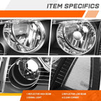 Headlight Lamps for Dodge Charger (2006–2010) Black Housing Clear Lens