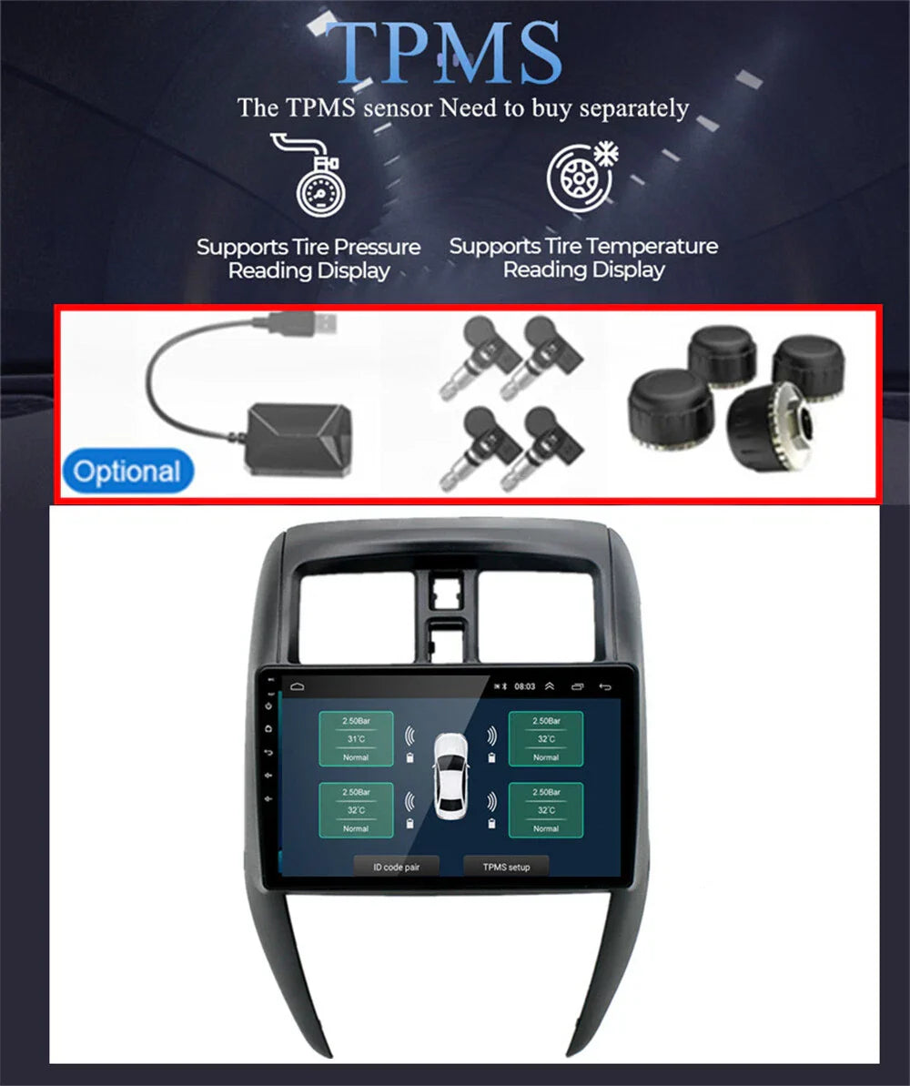 10.1'' Car Stereo GPS Navigation for Nissan Versa Sedan (2015-2019)